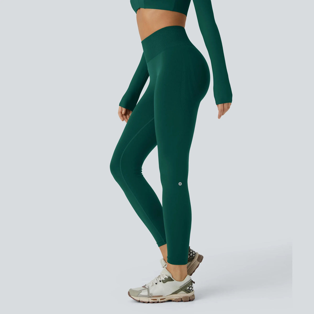 Halara Seamless Mid-Rise Tummy Control Yoga Leggings with Butt Lifting Features