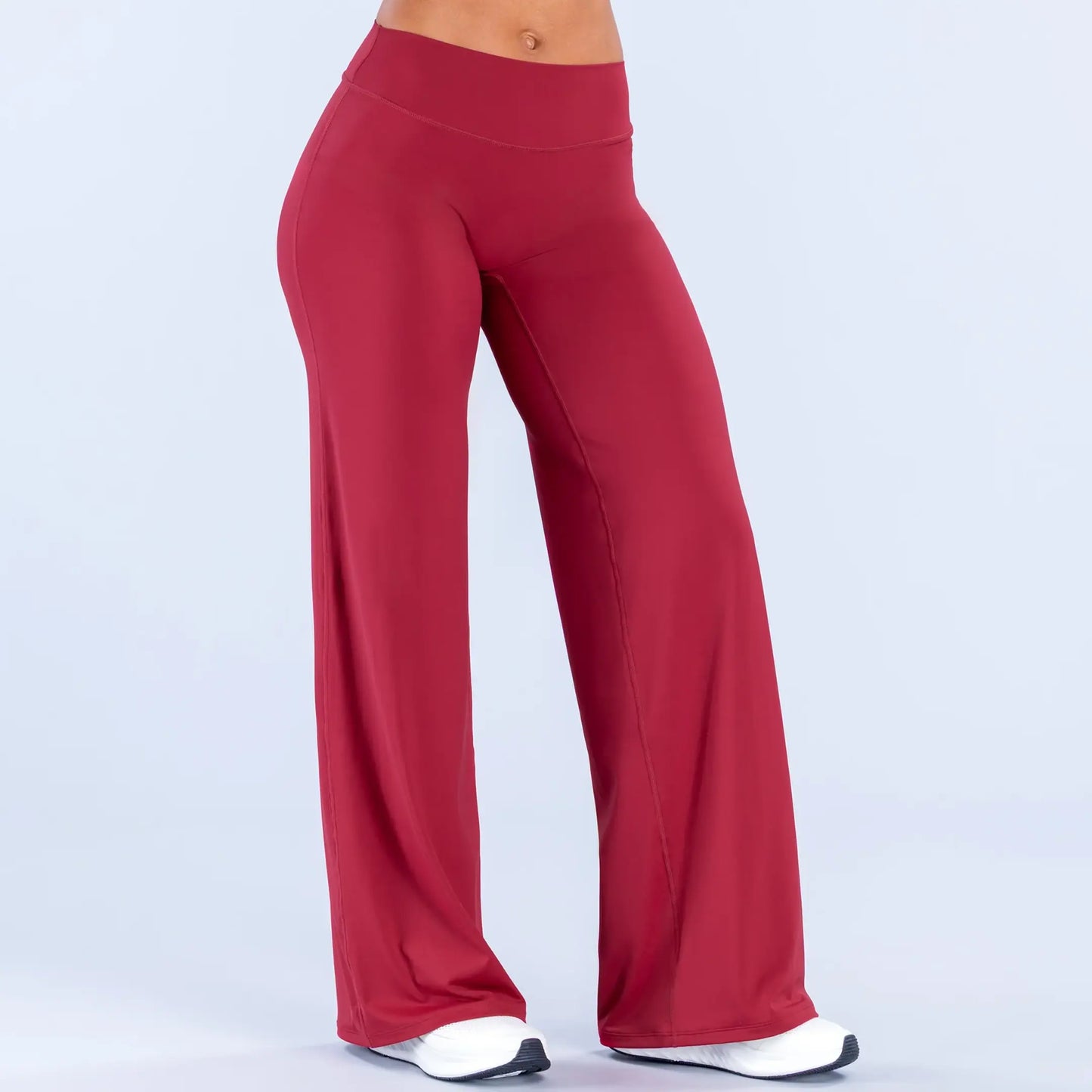 DEEFY Women's Wide Leg Mid-Waisted Flare Leggings with Tummy Control and Butt Lifting for Yoga, Workouts, and Lounge Wear