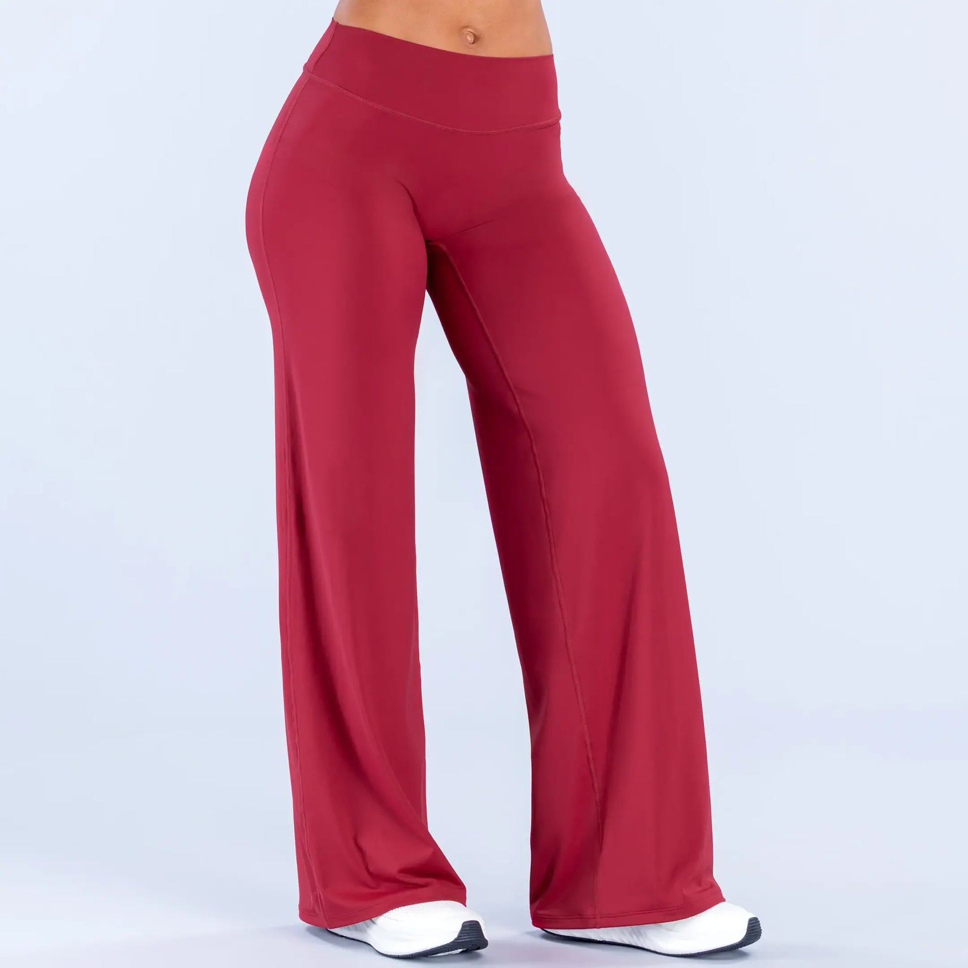 DEEFY Women's Wide Leg Mid-Waisted Flare Leggings with Tummy Control and Butt Lifting for Yoga, Workouts, and Lounge Wear