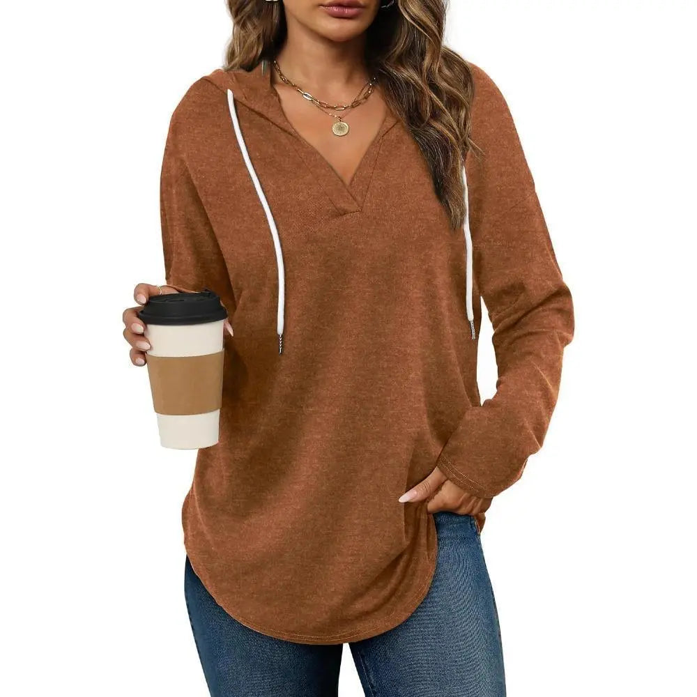 WIHOLL Women's Fashion Oversized Pullover Hoodies - Long Sleeve Casual Sweatshirts for Comfortable Fit