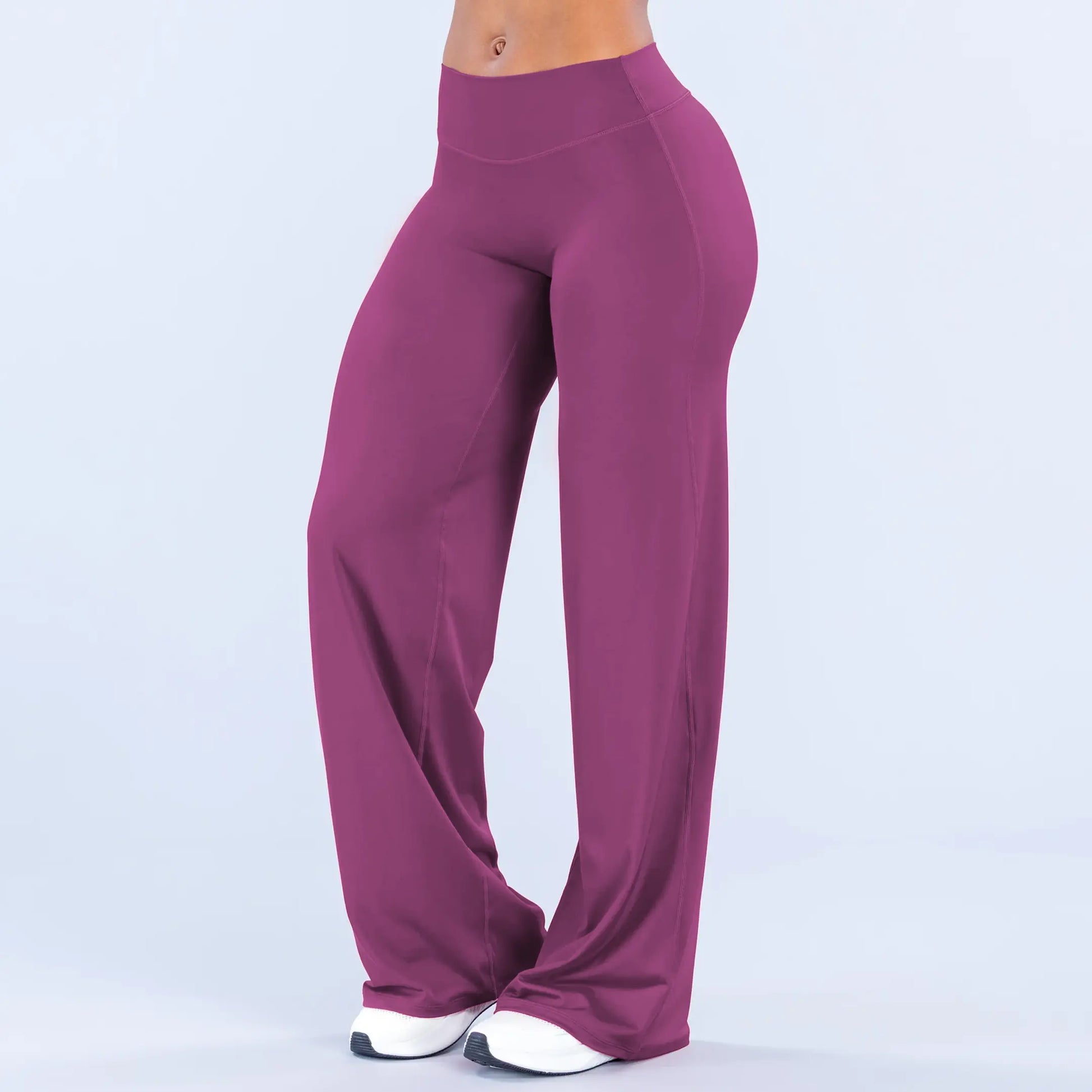 DEEFY Women's Wide Leg Mid-Waisted Flare Leggings with Tummy Control and Butt Lifting for Yoga, Workouts, and Lounge Wear