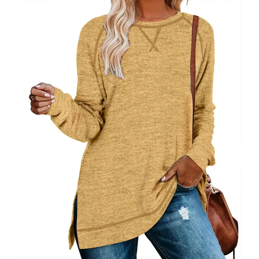 WIHOLL Women's Long Sleeve Tunic Sweaters for Leggings - Relaxed Fit 2025
