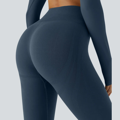 Halara Seamless Mid-Rise Tummy Control Yoga Leggings with Butt Lifting Features
