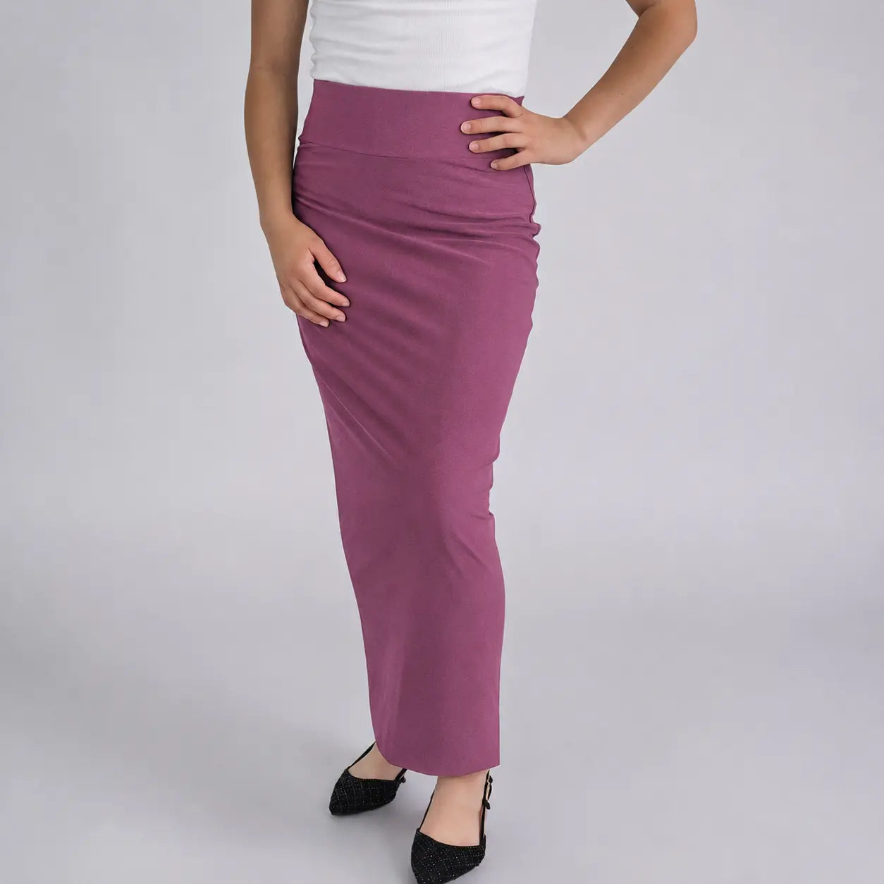 Women's Double Layer Maxi Pencil Skirt for Everyday Comfort