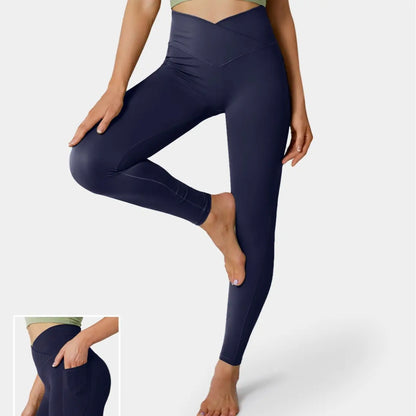 Halara Softlyzero Crossover Pocket Leggings with UPF 50+ Protection