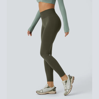 Halara Seamless Mid-Rise Tummy Control Yoga Leggings with Butt Lifting Features