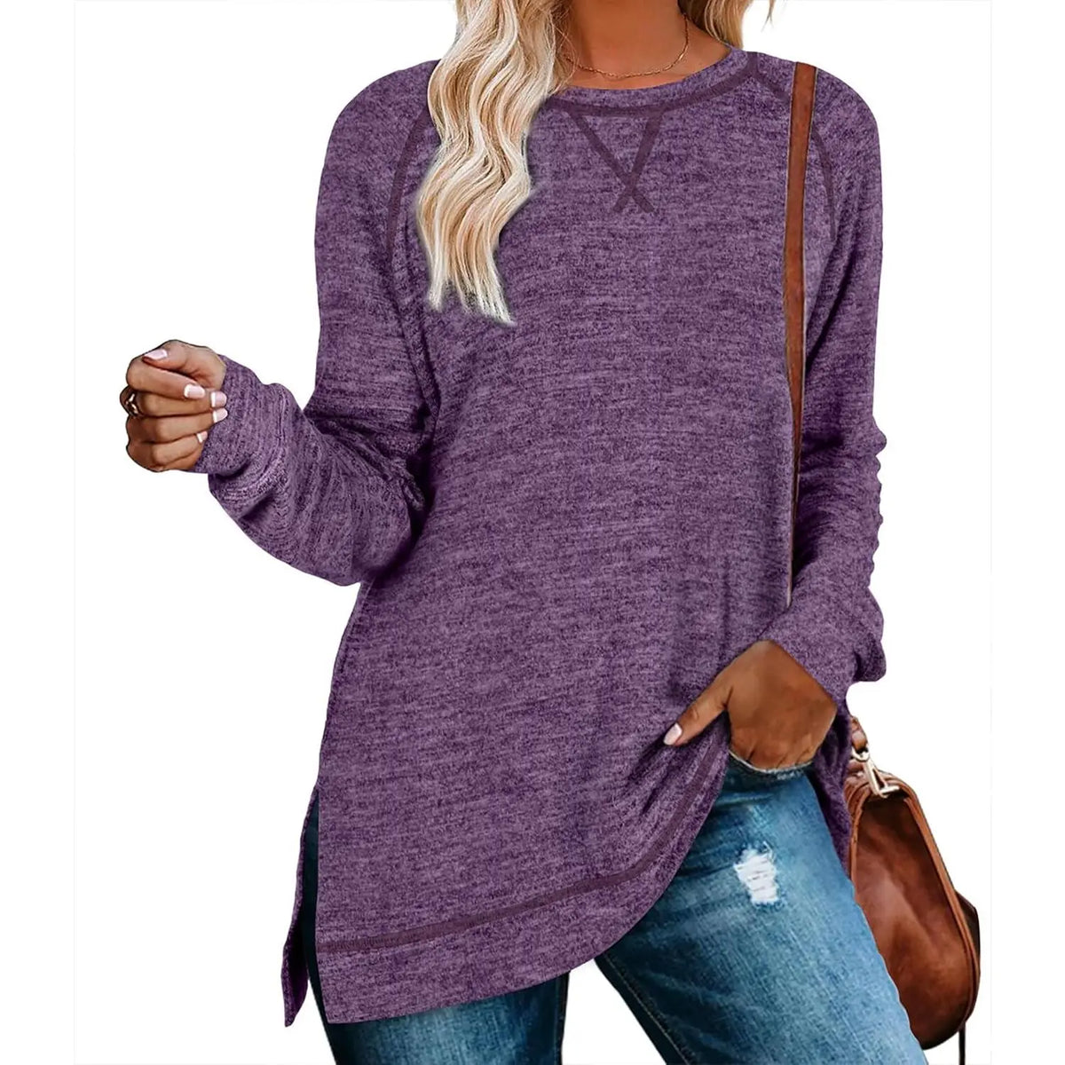 WIHOLL Women's Long Sleeve Tunic Sweaters for Leggings - Relaxed Fit 2025