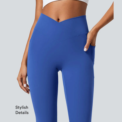 Halara Softlyzero Crossover Pocket Leggings with UPF 50+ Protection