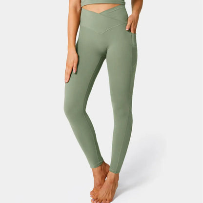 Halara Softlyzero Crossover Pocket Leggings with UPF 50+ Protection