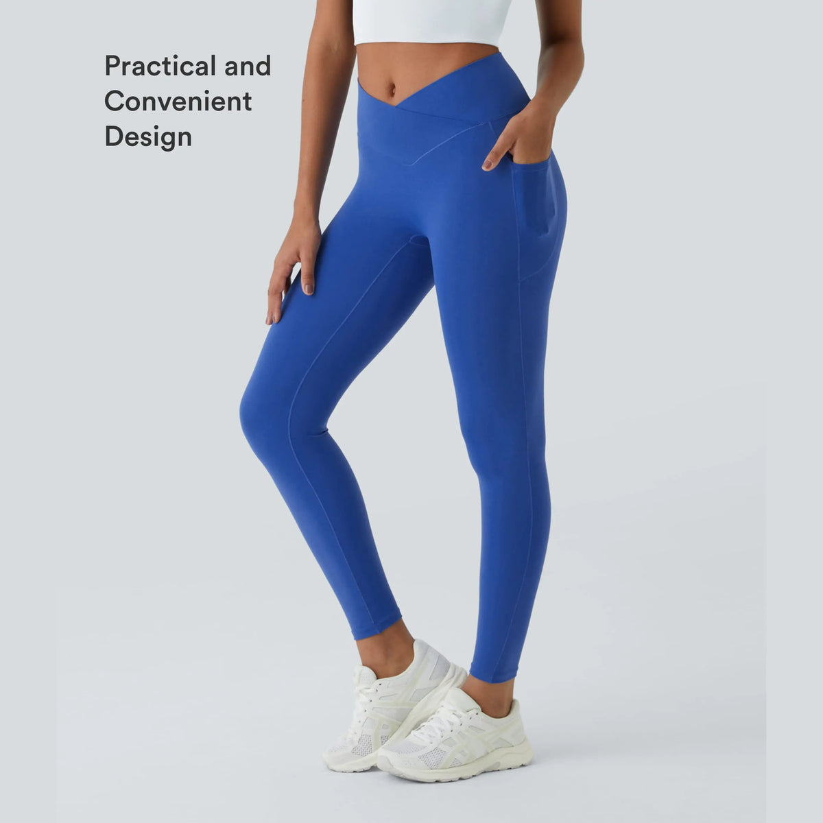 Halara Softlyzero Crossover Pocket Leggings with UPF 50+ Protection
