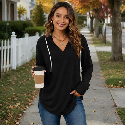 WIHOLL Women's Fashion Oversized Pullover Hoodies - Long Sleeve Casual Sweatshirts for Comfortable Fit