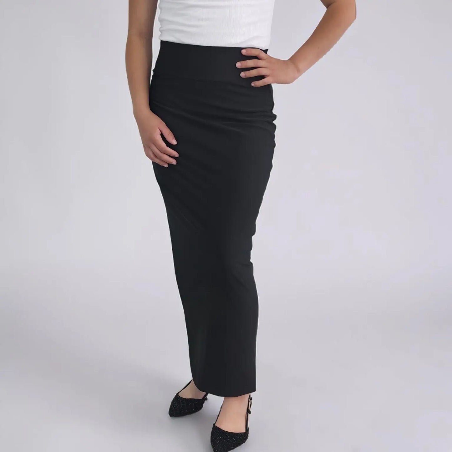 Women's Double Layer Maxi Pencil Skirt for Everyday Comfort