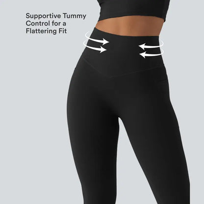 Halara Ultrasculpt™ High-Waisted Bootcut Yoga Leggings with Butt-Lifting and Tummy Control, Featuring Convenient Pockets