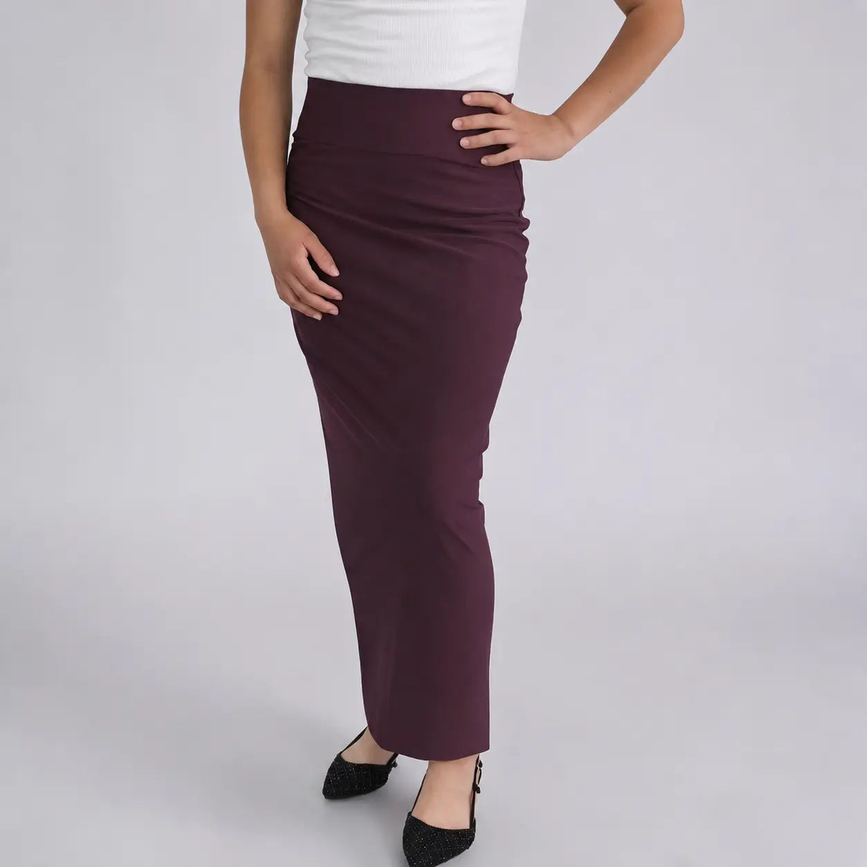 Women's Double Layer Maxi Pencil Skirt for Everyday Comfort