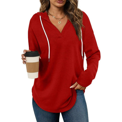 WIHOLL Women's Fashion Oversized Pullover Hoodies - Long Sleeve Casual Sweatshirts for Comfortable Fit