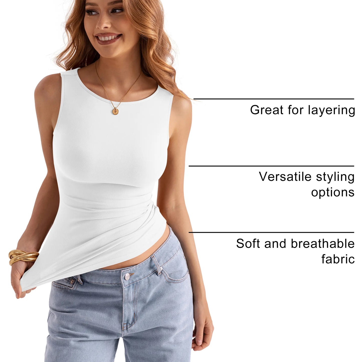 Eachyes Womens Boat Neck Tank Tops Sleeveless Slim Fit Shirts Summer Going Out Y2K Fashion Outfit Clothes