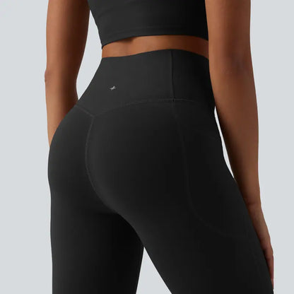 Halara Ultrasculpt™ High-Waisted Bootcut Yoga Leggings with Butt-Lifting and Tummy Control, Featuring Convenient Pockets