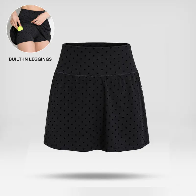 Women Summer Clothes Long Sleeve Zip up Jacket, Stand Collar Polka Dot Textured Slim Fit Athletic Track Jacket Short Skirt or Shorts, Nylon Spandex Brushed Fabric Stretchy Workout Outerwear for Yoga Gym Running Tennis Golf