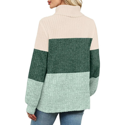 WIHOLL Women's Plus Size Oversized Turtleneck Sweaters - Fall 2025 Collection in Three Color Variants