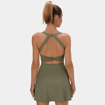 Halara Backless Criss-Cross Activewear Dress