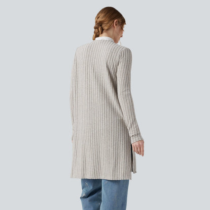 Halara Ribbed Knit Long Sleeve Split Casual Coat