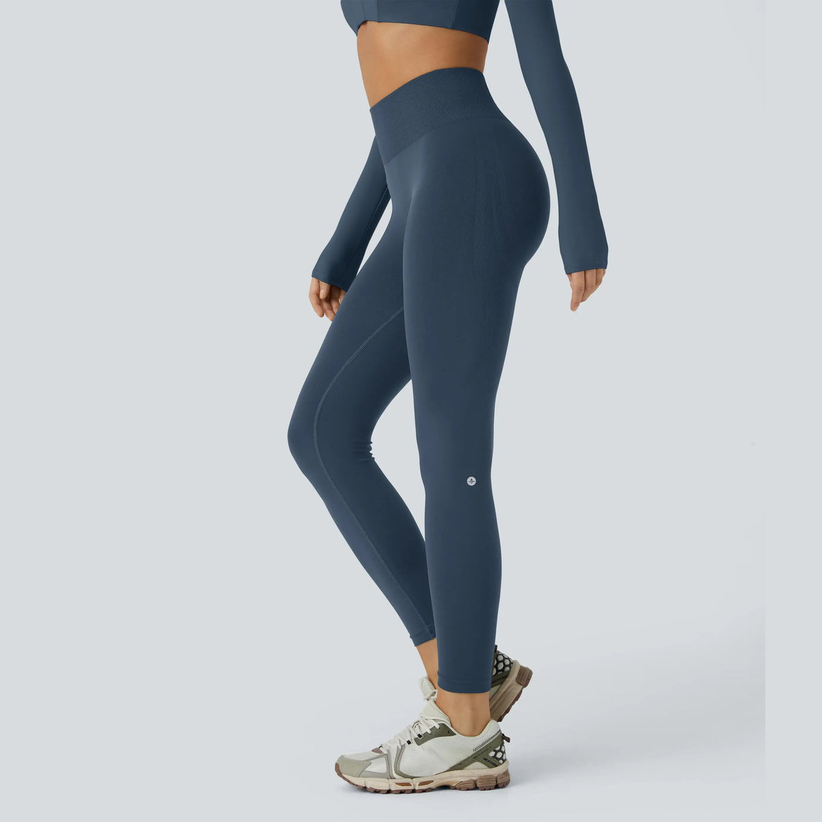 Halara Seamless Mid-Rise Tummy Control Yoga Leggings with Butt Lifting Features