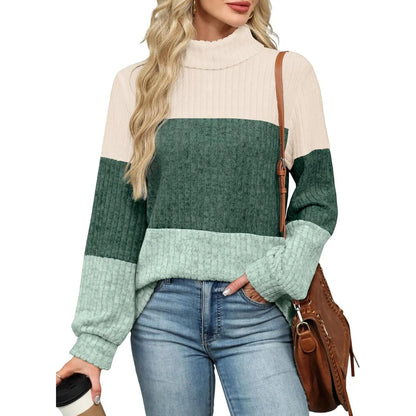 WIHOLL Women's Plus Size Oversized Turtleneck Sweaters - Fall 2025 Collection in Three Color Variants