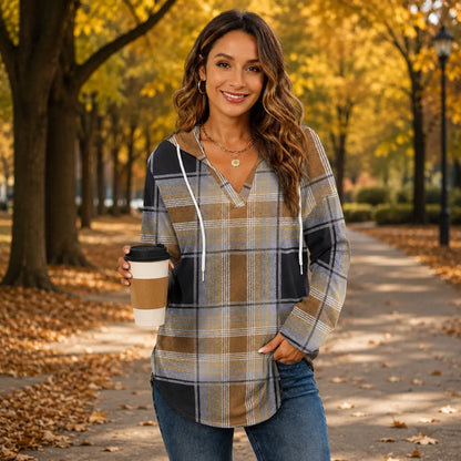 WIHOLL Women's Fashion Oversized Pullover Hoodies - Long Sleeve Casual Sweatshirts for Comfortable Fit