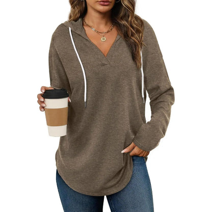 WIHOLL Women's Fashion Oversized Pullover Hoodies - Long Sleeve Casual Sweatshirts for Comfortable Fit