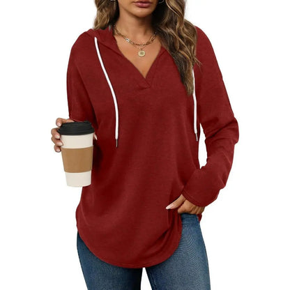WIHOLL Women's Fashion Oversized Pullover Hoodies - Long Sleeve Casual Sweatshirts for Comfortable Fit