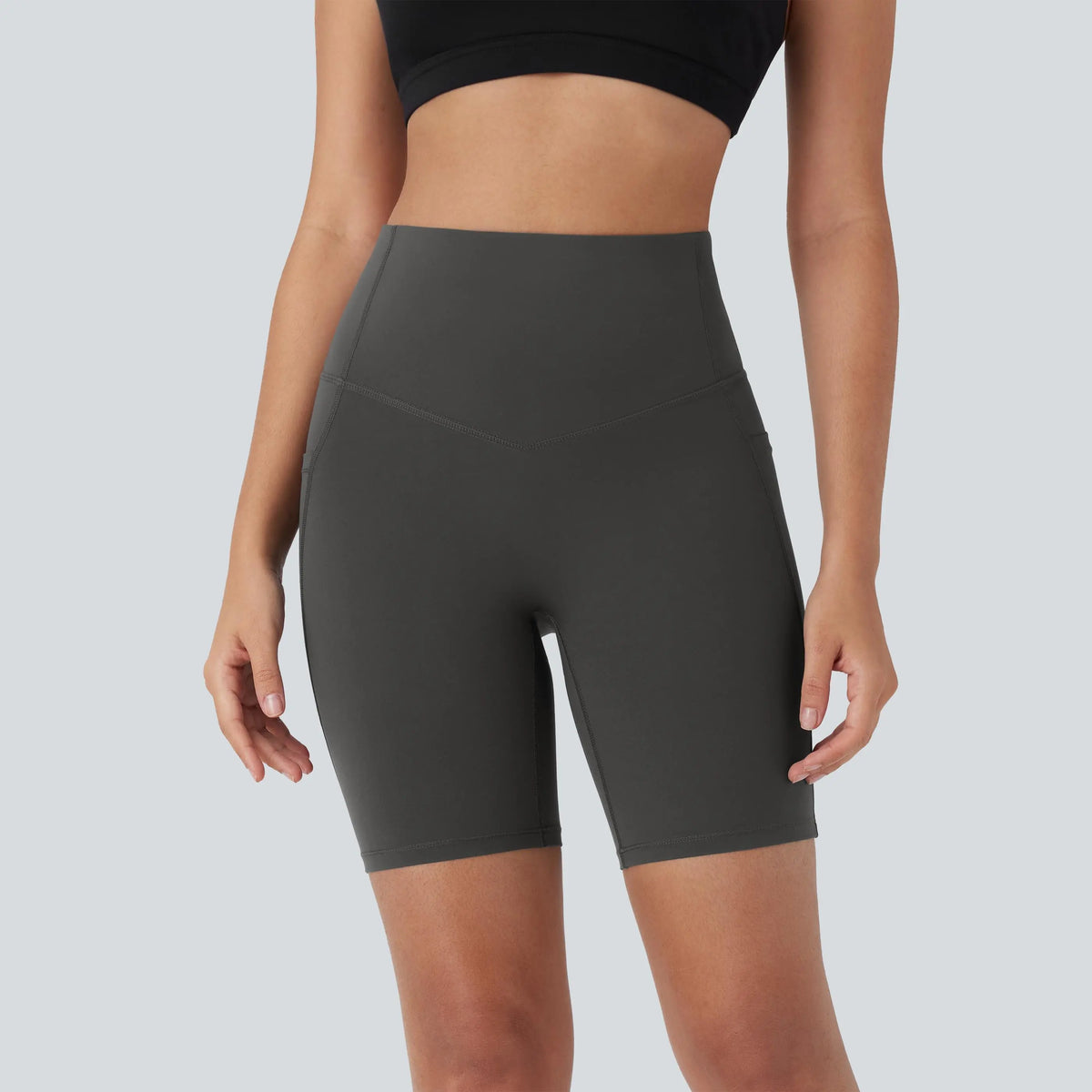 Halara Ultrasculpt™ High Waisted Butt Lifting Tummy Control Pocket Shaping Training Biker Shorts 7''