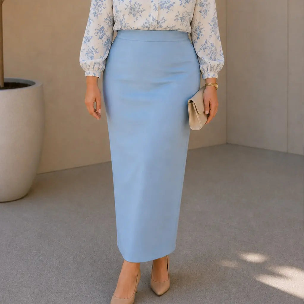 Women's Double Layer Maxi Pencil Skirt for Everyday Comfort