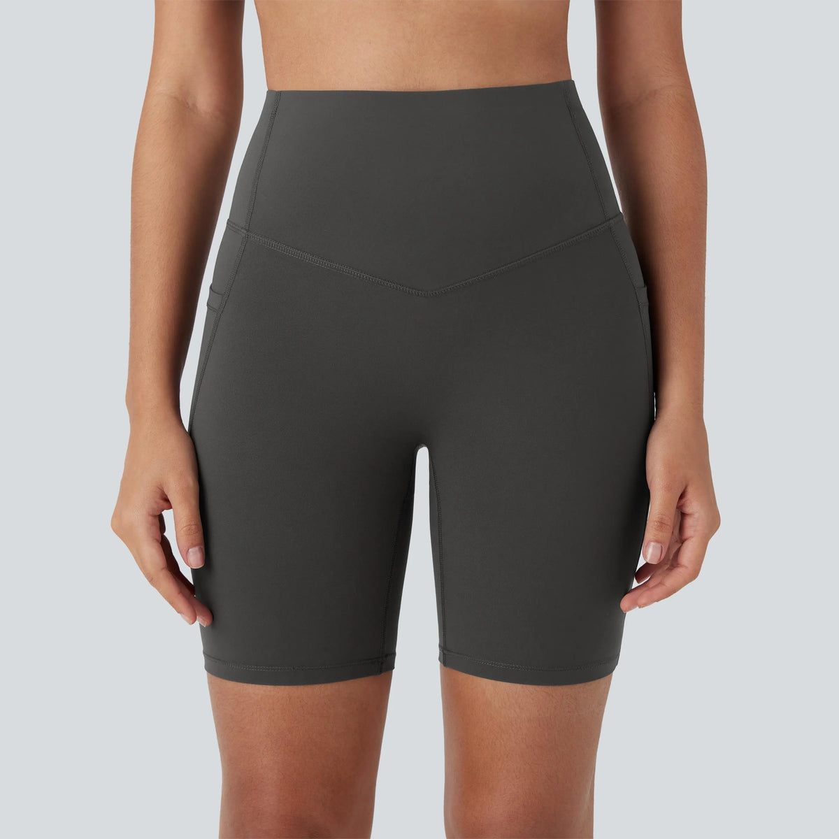 Halara Ultrasculpt™ High Waisted Butt Lifting Tummy Control Pocket Shaping Training Biker Shorts 7''