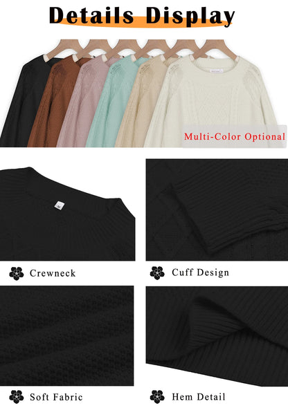 Women's Oversized Cable Knit Chunky Pullover Sweater