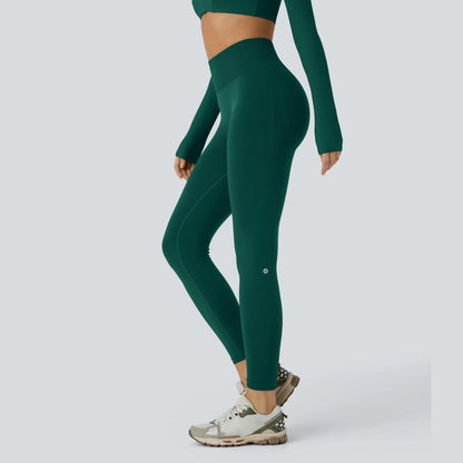 Halara Seamless Mid-Rise Tummy Control Yoga Leggings with Butt Lifting Features