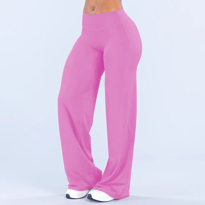 DEEFY Women's Wide Leg Mid-Waisted Flare Leggings with Tummy Control and Butt Lifting for Yoga, Workouts, and Lounge Wear