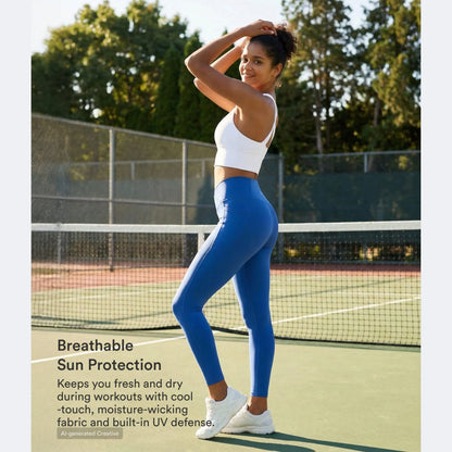 Halara Softlyzero Crossover Pocket Leggings with UPF 50+ Protection
