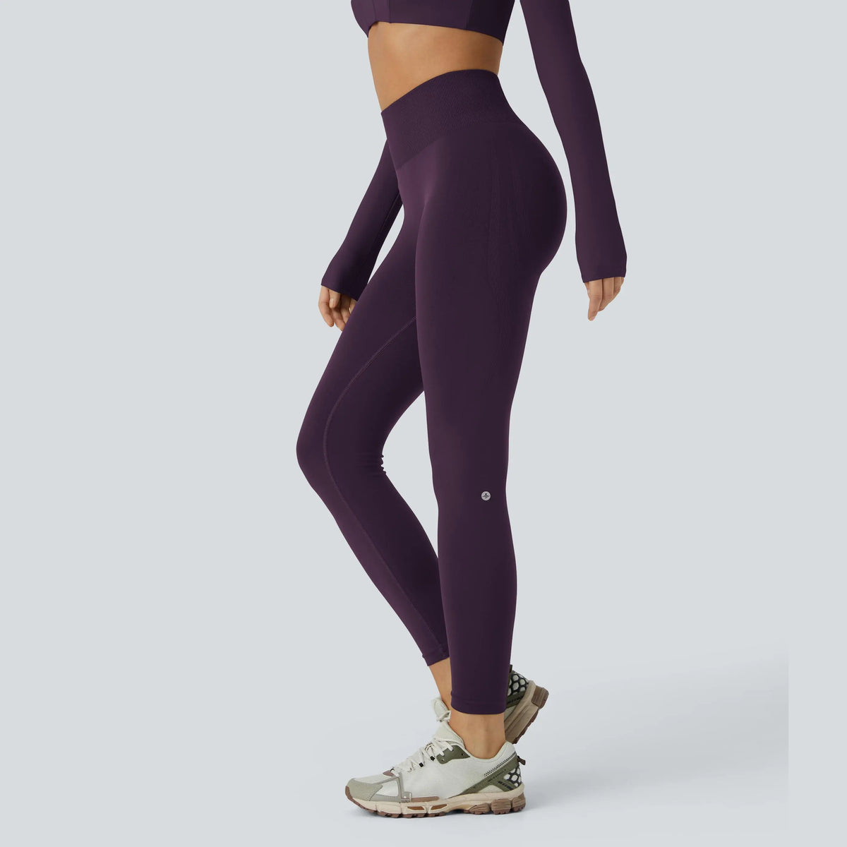 Halara Seamless Mid-Rise Tummy Control Yoga Leggings with Butt Lifting Features