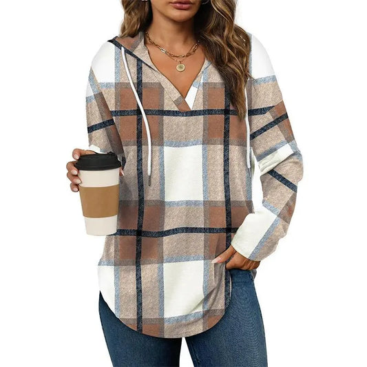 WIHOLL Women's Fashion Oversized Pullover Hoodies - Long Sleeve Casual Sweatshirts for Comfortable Fit