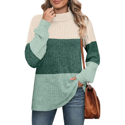 WIHOLL Women's Plus Size Oversized Turtleneck Sweaters - Fall 2025 Collection in Three Color Variants
