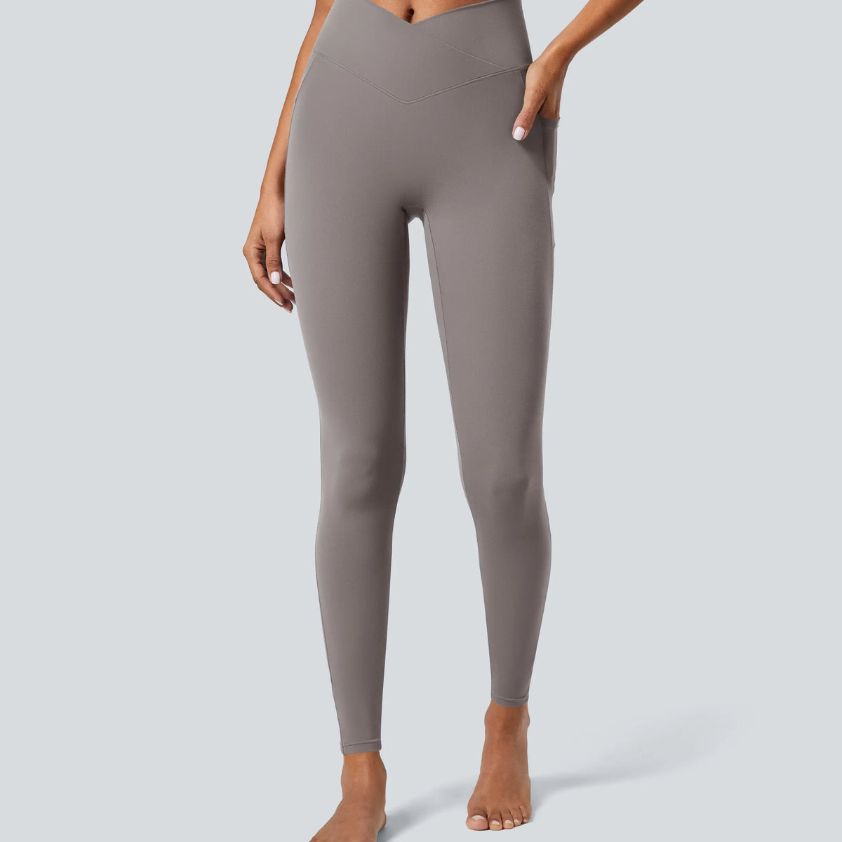 Halara Softlyzero Crossover Pocket Leggings with UPF 50+ Protection