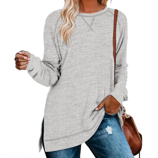 WIHOLL Women's Long Sleeve Tunic Sweaters for Leggings - Relaxed Fit 2025