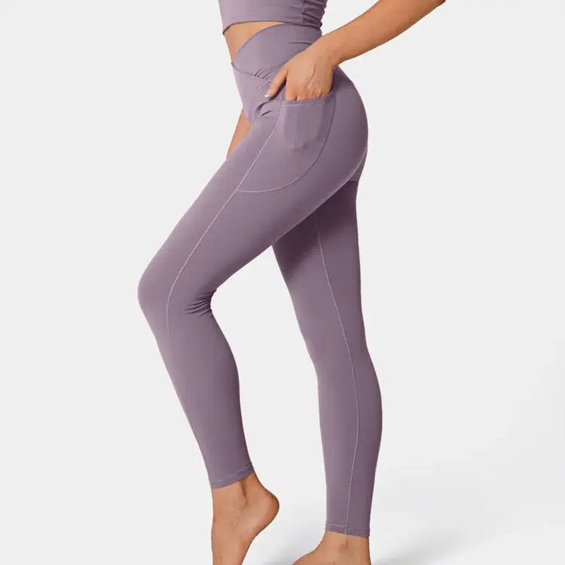 Halara Softlyzero Crossover Pocket Leggings with UPF 50+ Protection