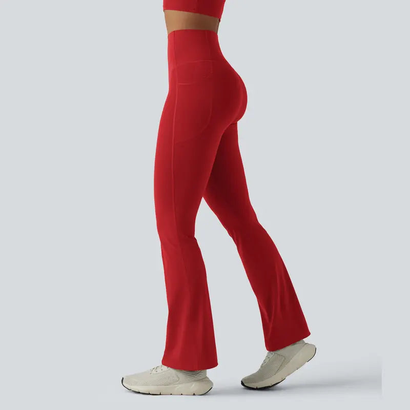 Halara Ultrasculpt™ High-Waisted Bootcut Yoga Leggings with Butt-Lifting and Tummy Control, Featuring Convenient Pockets