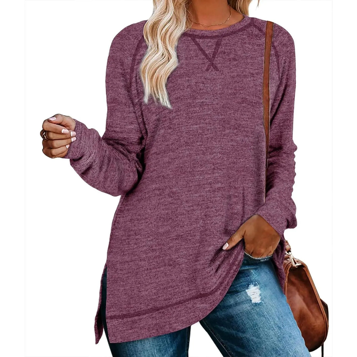 WIHOLL Women's Long Sleeve Tunic Sweaters for Leggings - Relaxed Fit 2025