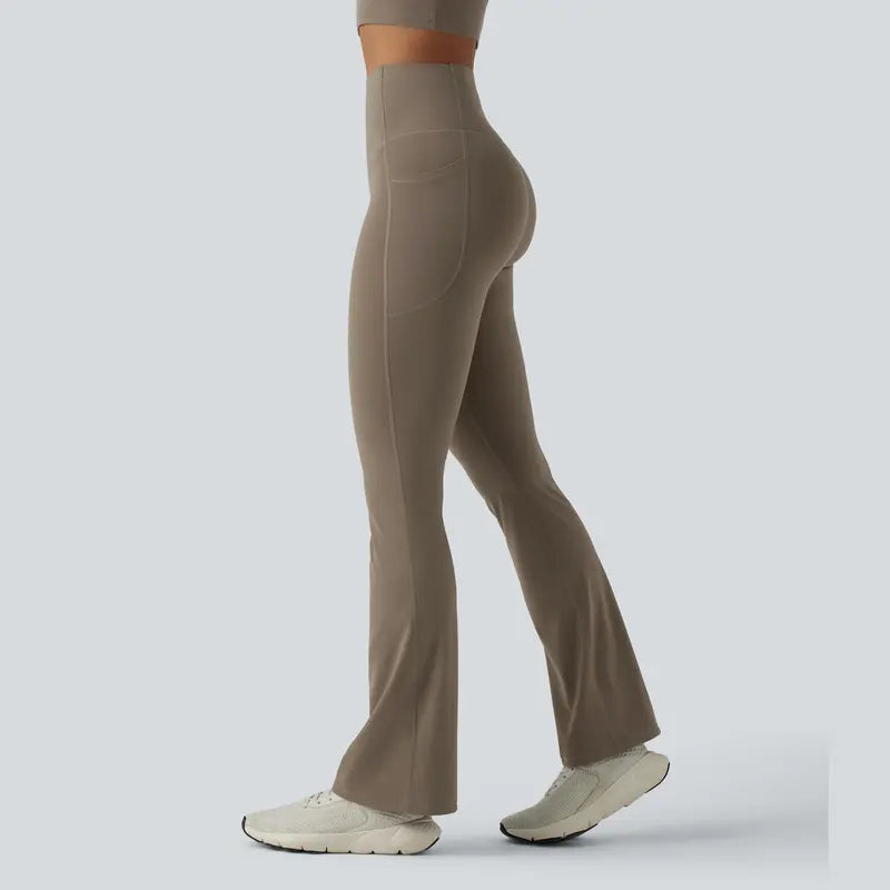 Halara Ultrasculpt™ High-Waisted Bootcut Yoga Leggings with Butt-Lifting and Tummy Control, Featuring Convenient Pockets