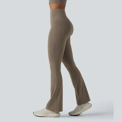 Halara Ultrasculpt™ High-Waisted Bootcut Yoga Leggings with Butt-Lifting and Tummy Control, Featuring Convenient Pockets