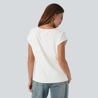 Halara V-Neck Short Sleeve Casual Tee