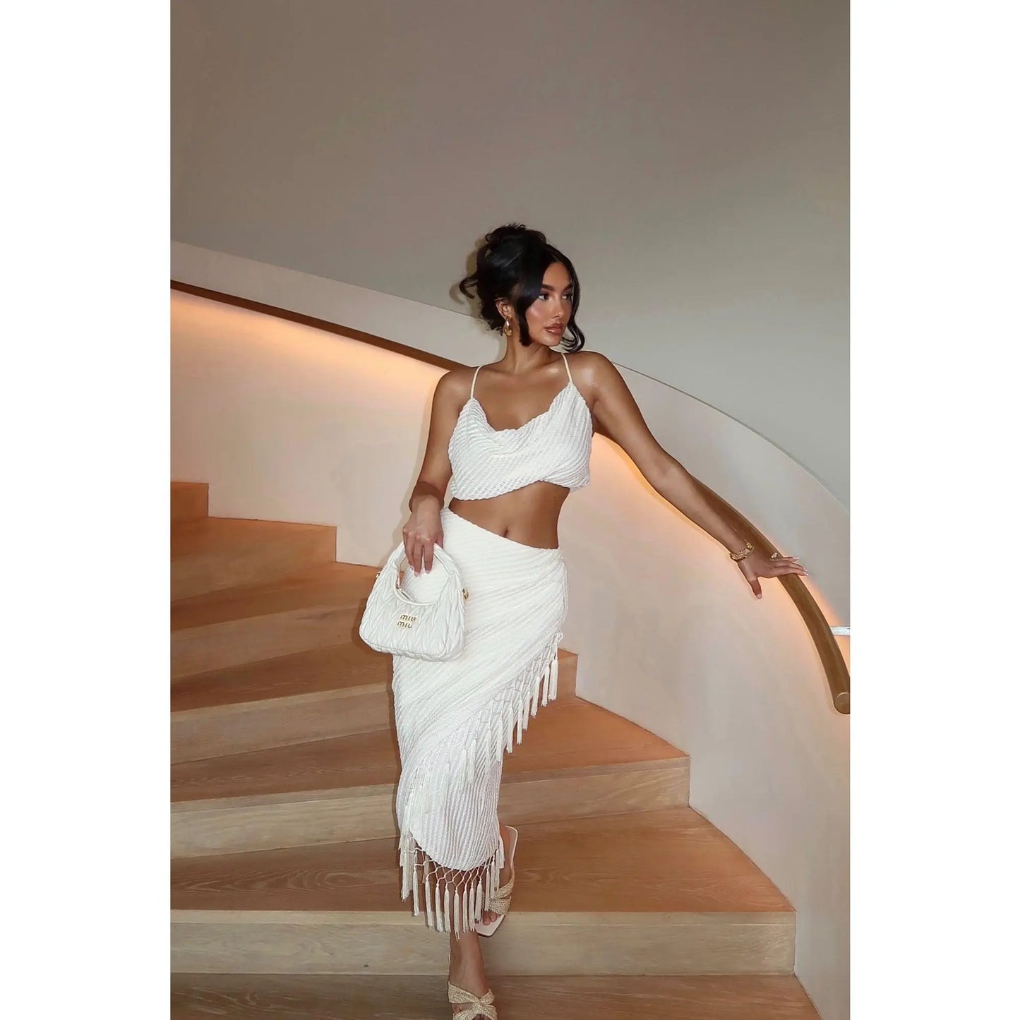 Next Vacation Skirt Set - Cream