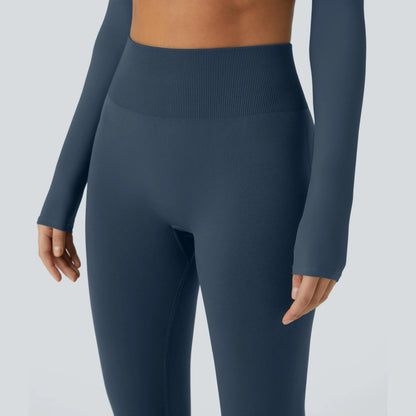 Halara Seamless Mid-Rise Tummy Control Yoga Leggings with Butt Lifting Features